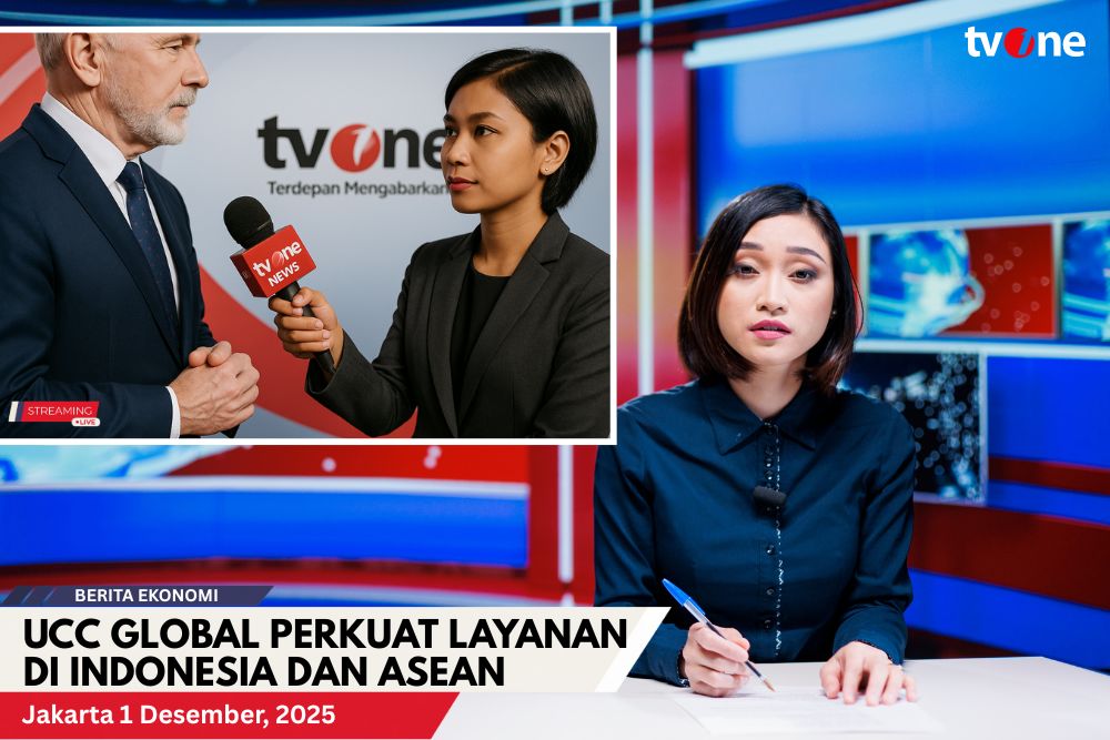 Studio berita TV One News menayangkan laporan khusus penguatan layanan penagihan UCC Global di kawasan regional.